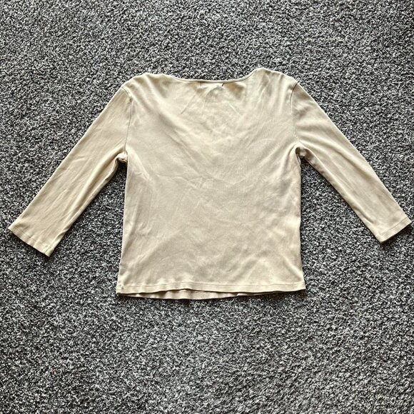 Ralph Lauren Top Womens Large Ivory Lace Cottagecore Fairy Long Sleeve Blouse - Picture 4 of 6